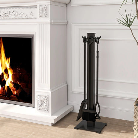 5 Pieces Fireplace Iron Fire Place Tool Set