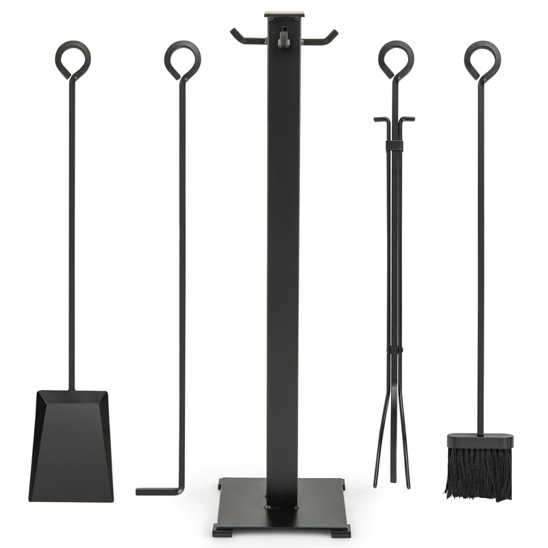 5 Pieces Fireplace Iron Fire Place Tool Set