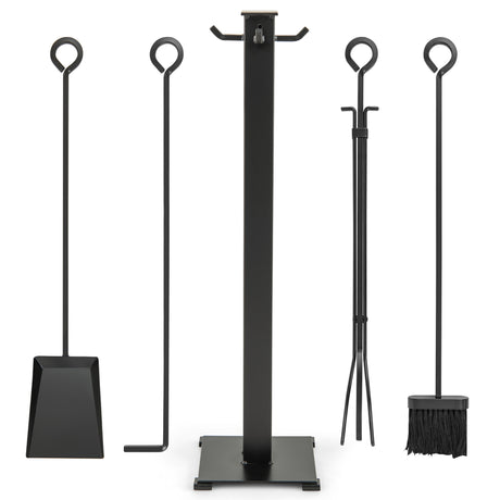5 Pieces Fireplace Iron Fire Place Tool Set