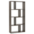 48 Inch 4-Tier Geometric Bookshelf with 8 Cubes for Living Room Bedroom-Gray