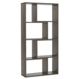 48 Inch 4-Tier Geometric Bookshelf with 8 Cubes for Living Room Bedroom-Gray