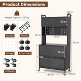 5 Tier Kitchen Bakers Rack Multifunctional Microwave Stand-Black