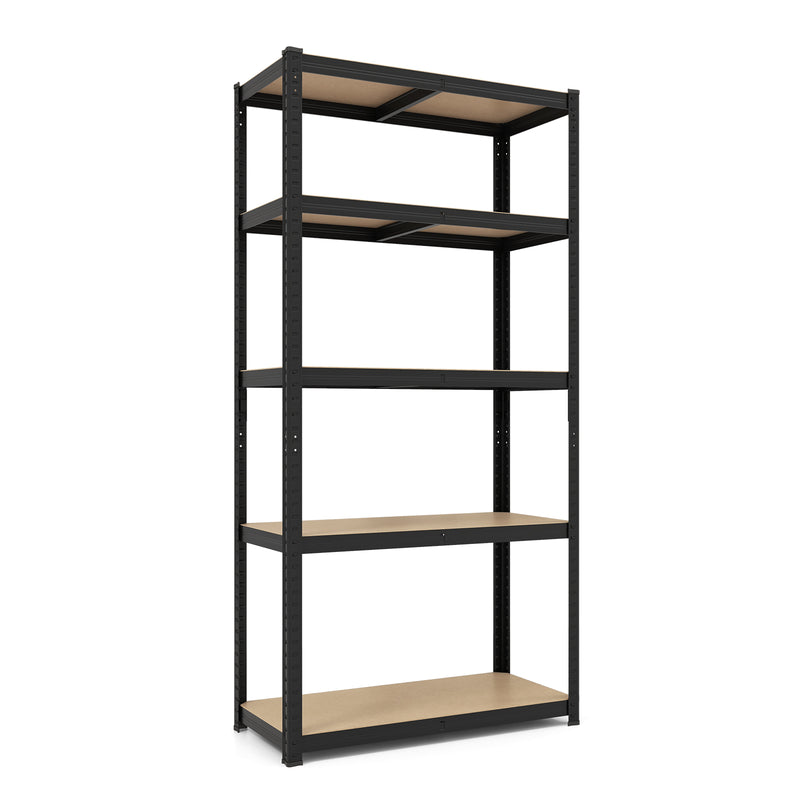 5-Tier Heavy Duty Metal Shelving Unit with 2000 LBS Total Load Capacity-Black