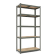 5-Tier Heavy Duty Metal Shelving Unit with 2000 LBS Total Load Capacity-Gray