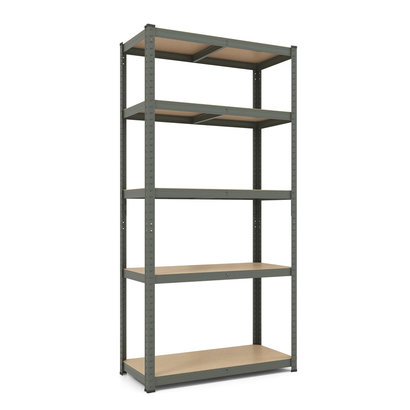 5-Tier Heavy Duty Metal Shelving Unit with 2000 LBS Total Load Capacity-Gray