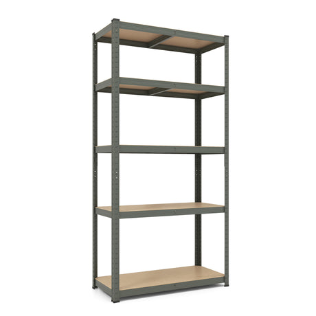 5-Tier Heavy Duty Metal Shelving Unit with 2000 LBS Total Load Capacity-Gray