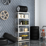 5-Tier Heavy Duty Metal Shelving Unit with 2000 LBS Total Load Capacity-Silver