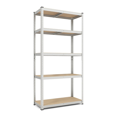5-Tier Heavy Duty Metal Shelving Unit with 2000 LBS Total Load Capacity-Silver
