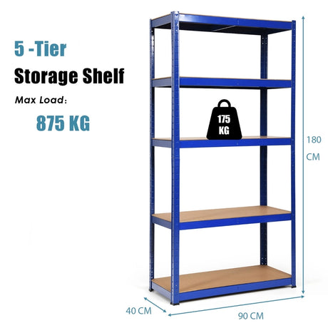 1.8m Warehouse Shelving for Books and Kitchenware-Blue