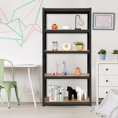 1.8m Warehouse Shelving for Books and Kitchenware-Black