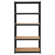 1.8m Warehouse Shelving for Books and Kitchenware-Black