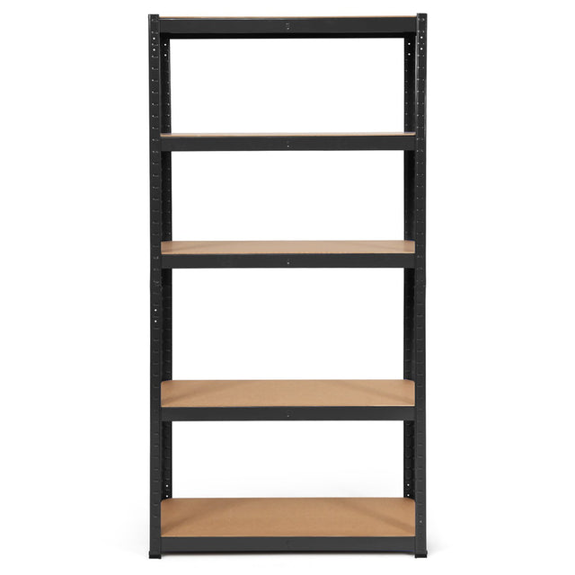 1.8m Warehouse Shelving for Books and Kitchenware-Black