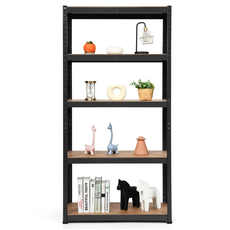 1.8m Warehouse Shelving for Books and Kitchenware-Black