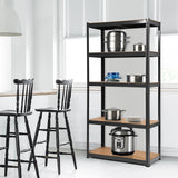 1.8m Warehouse Shelving for Books and Kitchenware-Black