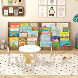 5 Tier Kids Bookshelf with Anti-Toppling Devices for Kids Room-Navy