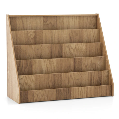 5 Tier Kids Bookshelf with Anti-Toppling Devices for Kids Room-Navy