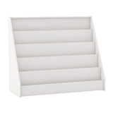 5 Tier Kids Bookshelf with Anti-Toppling Devices for Kids Room-White