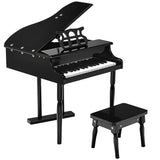 Musical Instrument 30-KeyMini Grand Piano with Bench-Black