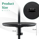 20 Inches Outdoor Adjustable Umbrella Table with 1.5 Inches Umbrella Hole