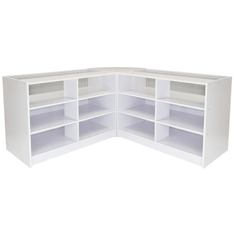 Fusion Brilliant White Shop Counter & Retail Display Set
