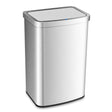 13 Gallons Automatic Garbage Can with Rectangular Infrared Motion Sensor-Sliver