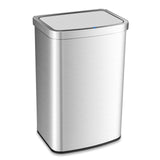 13 Gallons Automatic Garbage Can with Rectangular Infrared Motion Sensor-Sliver