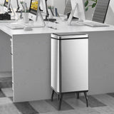 50L Stainless Steel Trash Can Automatic Motion Sensor Garbage Bin-Silver
