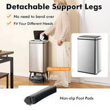 50L Stainless Steel Trash Can Automatic Motion Sensor Garbage Bin-Silver