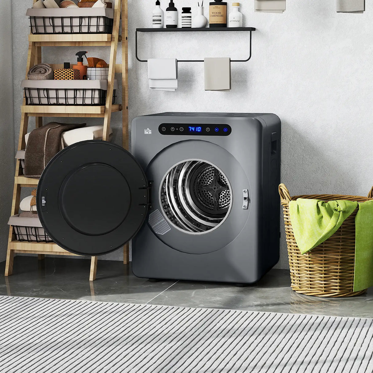 HOMCOM 4kg Compact 40-60C  Tumble Dryer - Grey