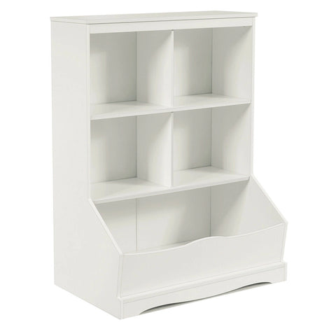 3-Tier Wooden Bookshelf with Spacious Storage Space for Playroom Bedroom