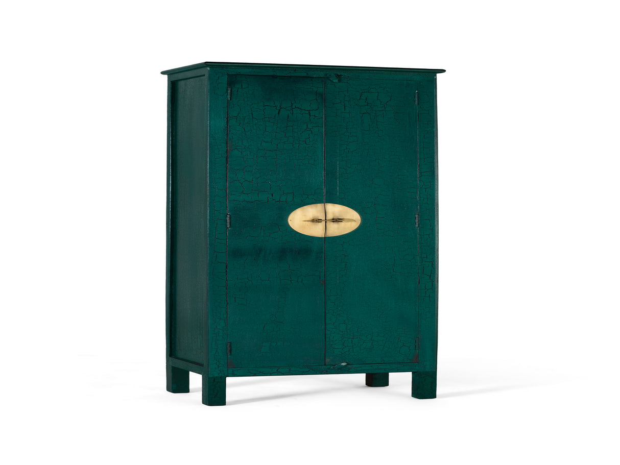 Giner and Colomer – 2-Door Wardrobe In Mango Wood With Hand-Carved Details