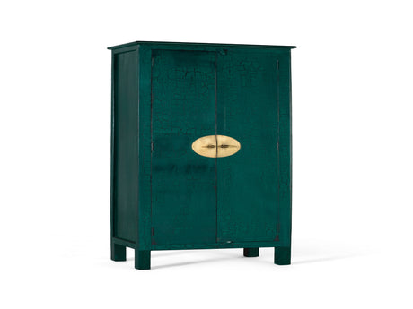 Giner and Colomer – 2-Door Wardrobe In Mango Wood With Hand-Carved Details