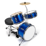 5 Pieces Junior Drum Set with 5 Drums-Blue