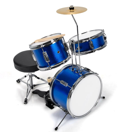 5 Pieces Junior Drum Set with 5 Drums-Blue