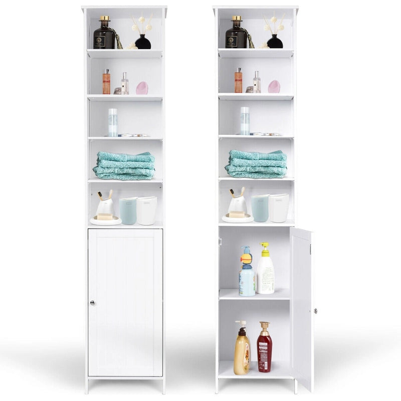 Bathroom Storage Cabinet with 5 Open Shelves for Home