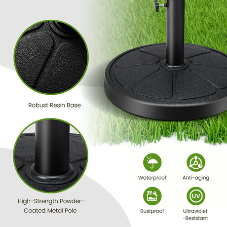 40LBS 21.5Inch Round Outdoor Umbrella Base