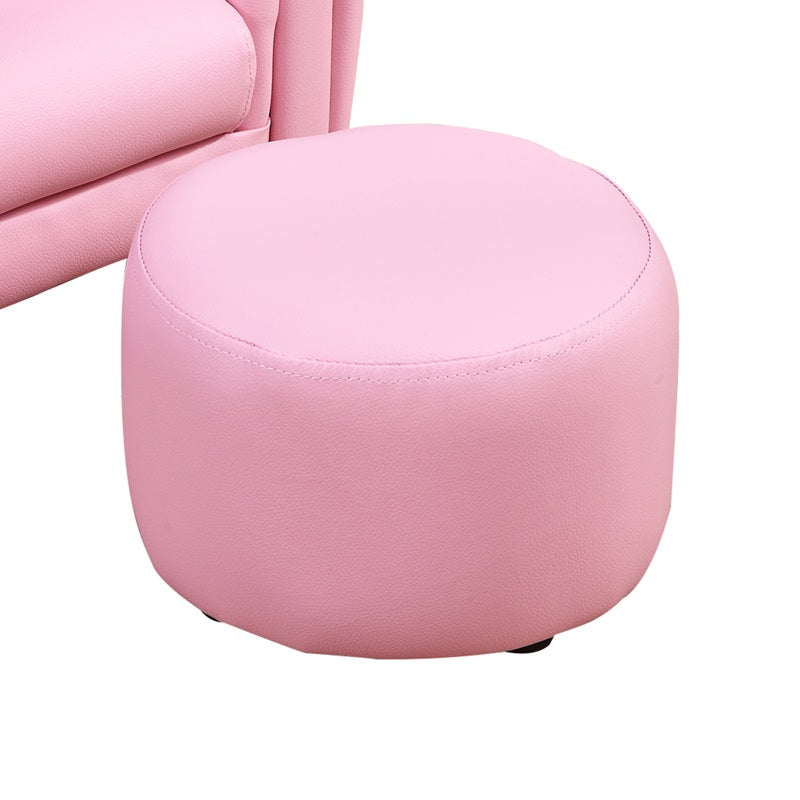 HOMCOM Toddler Chair Single Seater Kids Sofa Set, 54 x 42 x 41cm, Kids Sofa with Stool, Pink