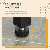 HOMCOM Industrial Bar Height Dining Table Set With 2 Stools & Side Shelf, 3 Pieces Coffee Table for Dining Room, Kitchen, Dinette