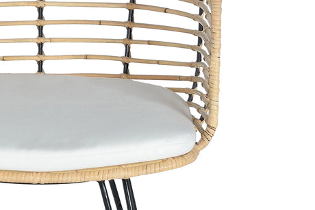 Giner and Colomer  Set Of 2 Rattan And Metal Chairs With Cushions