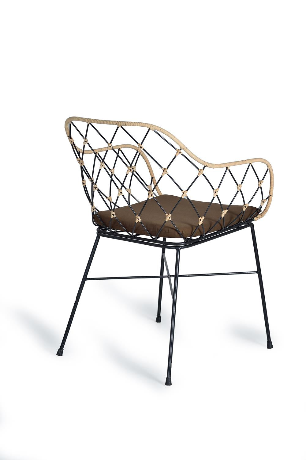Giner and Colomer  Set Of 2 Rattan And Metal Chairs With Cushions