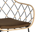 Giner and Colomer  Set Of 2 Rattan And Metal Chairs With Cushions