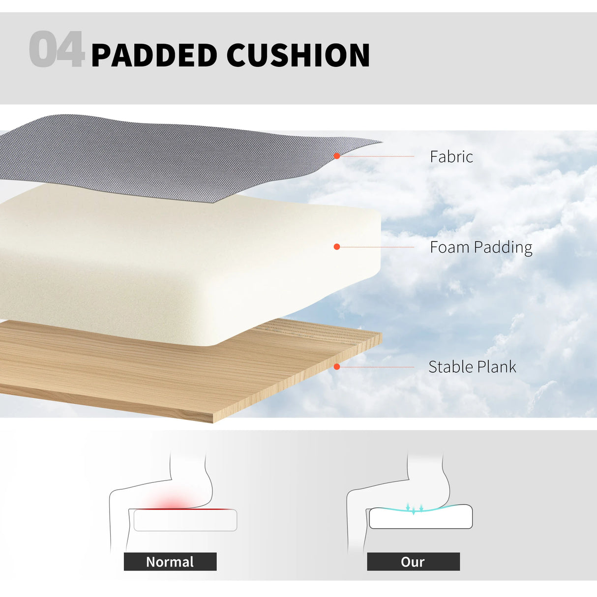 HOMCOM Draughtsman Chair, with Adjustable Lumbar - Charcoal Grey