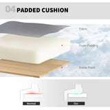 HOMCOM Draughtsman Chair, with Adjustable Lumbar - Charcoal Grey