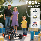 AIYAPLAY Kids Pedal Go Kart with Steel Frame, Sporty Design, for Ages 2-5 Years, Black