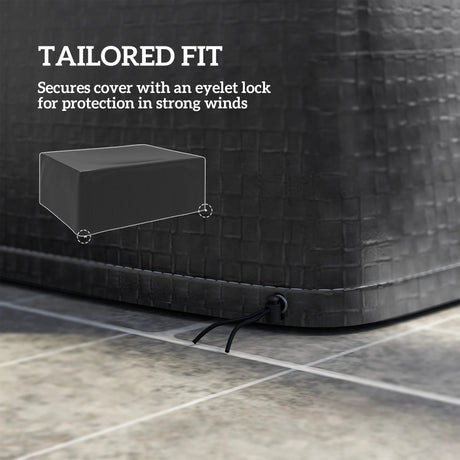 Outsunny Garden Furniture Cover, Waterproof Anti-UV Large Protective Patio Set Covers, 235 x 190 x 90cm, Black