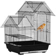 PawHut Metal Bird Cage for Finch, Canary w/ Food Containers, Swing Ring, Tray Handle, 39 x 33 x 47cm