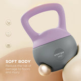SPORTNOW 6KG Soft Kettlebell, Kettle Bell with Non-Slip Handle for Home Gym, Weight Lifting, Strength Training, Purple/Grey
