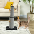 PawHut 78cm 2-in-1 Cat Scratching Post with 3 Toy Feathers, Black