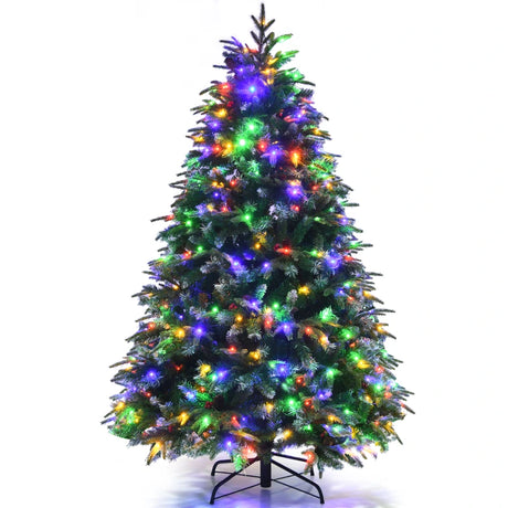 5/6 Feet Artificial Christmas Tree with LED Lights and Tips-5 ft