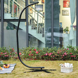 Outsunny Hanging Hammock Stand Hammock Chair Stand C Stand Steel Heavy Duty Stand for Hanging Hammock Air Porch Swing Chair Indoor Outdoor (Only Construction)